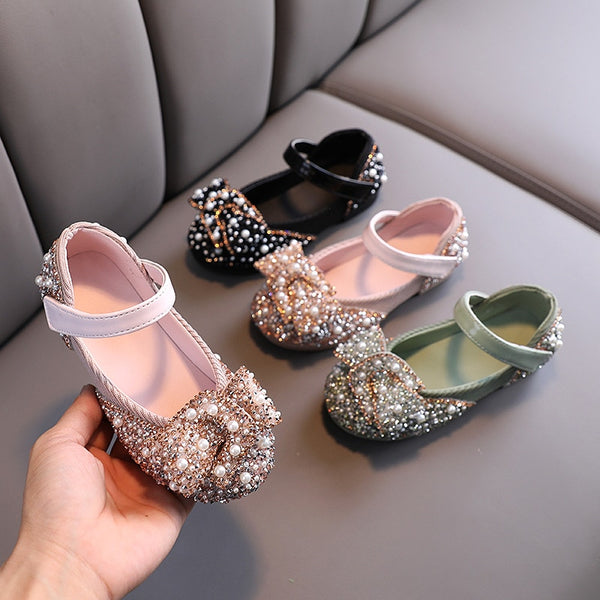 Pearl Rhinestones Children's Shoes