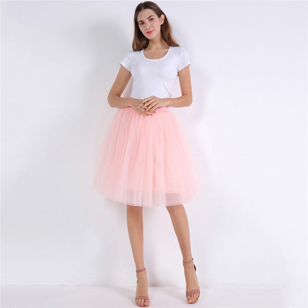 Quality 5-Layer Tulle Skirt Pleated TUTU Skirt