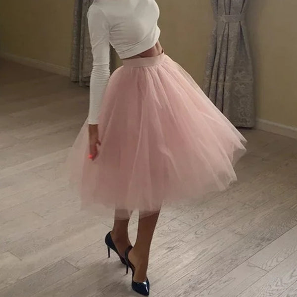 Quality 5-Layer Tulle Skirt Pleated TUTU Skirt
